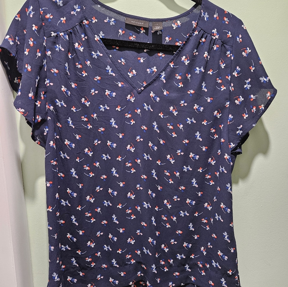 Blue Patterned Blouse - image 2